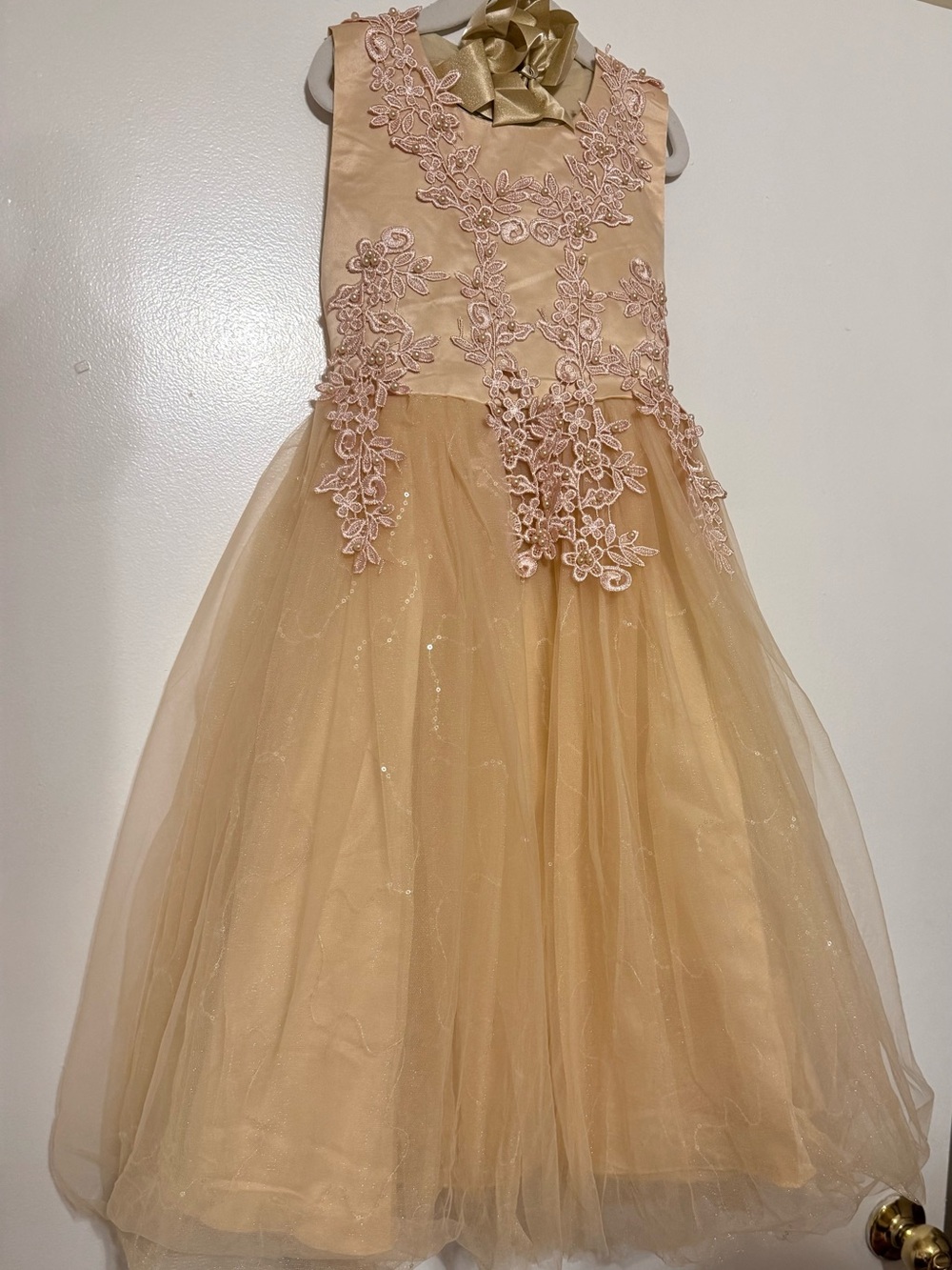 Gold formal dance dress